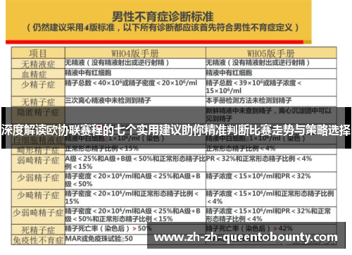 深度解读欧协联赛程的七个实用建议助你精准判断比赛走势与策略选择